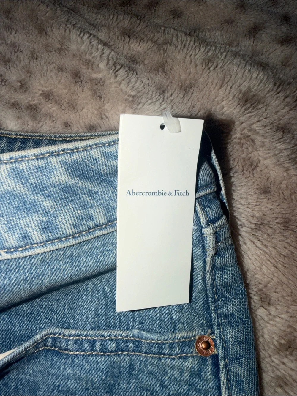 Abercrombie Denim Curve Love Mini Skirt - Blue